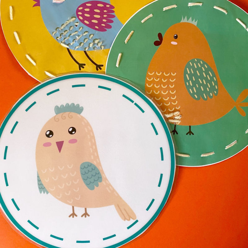 Sew a Birdie - Lacing Cards